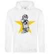 Men`s hoodie Hockey star White фото