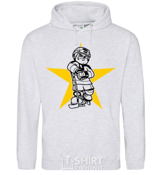 Men`s hoodie Hockey star sport-grey фото