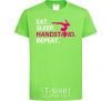 Kids T-shirt Eat sleep handstand repeat orchid-green фото