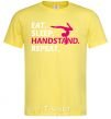 Men's T-Shirt Eat sleep handstand repeat cornsilk фото