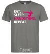 Men's T-Shirt Eat sleep handstand repeat dark-grey фото