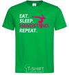 Men's T-Shirt Eat sleep handstand repeat kelly-green фото