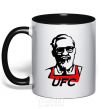 Mug with a colored handle UFC black фото