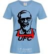 Women's T-shirt UFC sky-blue фото