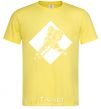 Men's T-Shirt A hockey player in a rhombus cornsilk фото