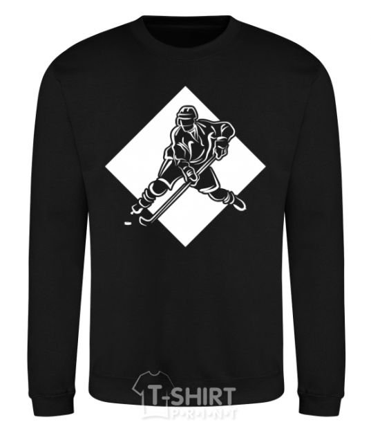 Sweatshirt A hockey player in a rhombus black фото