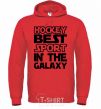 Мужская толстовка (худи) Hockey best sport Ярко-красный фото