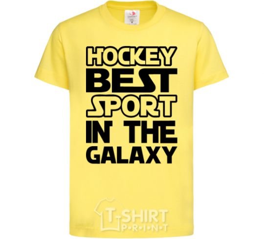 Детская футболка Hockey best sport Лимонный фото