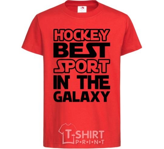 Детская футболка Hockey best sport Красный фото