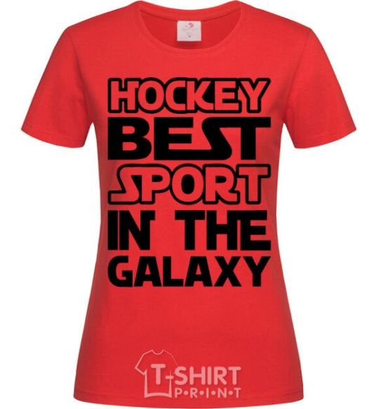 Женская футболка Hockey best sport Красный фото