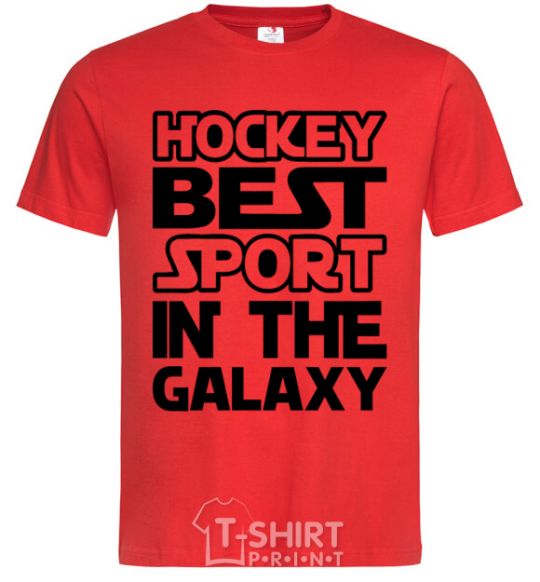 Мужская футболка Hockey best sport Красный фото