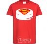 Kids T-shirt Superman's puck red фото