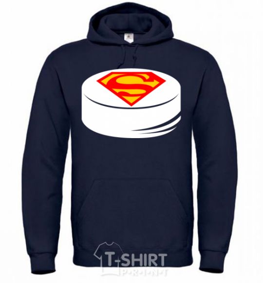 Men`s hoodie Superman's puck navy-blue фото