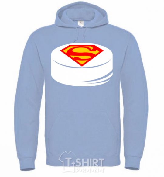 Men`s hoodie Superman's puck sky-blue фото