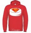 Men`s hoodie Superman's puck bright-red фото