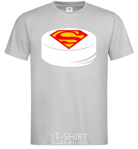 Мужская футболка Шайба супермена Серый фото