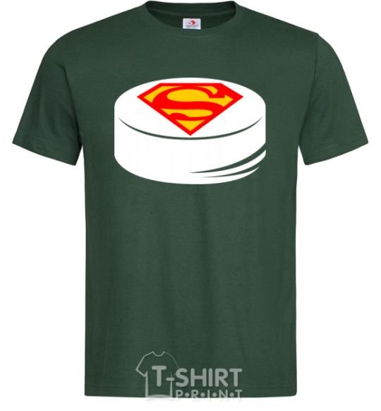 Men's T-Shirt Superman's puck bottle-green фото