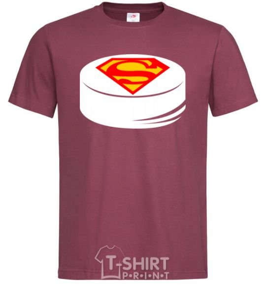 Men's T-Shirt Superman's puck burgundy фото