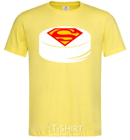 Men's T-Shirt Superman's puck cornsilk фото