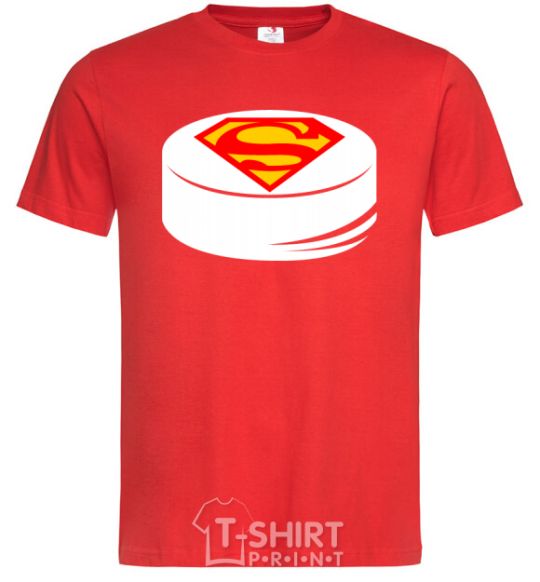 Мужская футболка Шайба супермена Красный фото