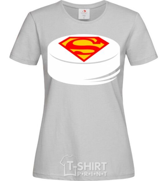 Women's T-shirt Superman's puck grey фото