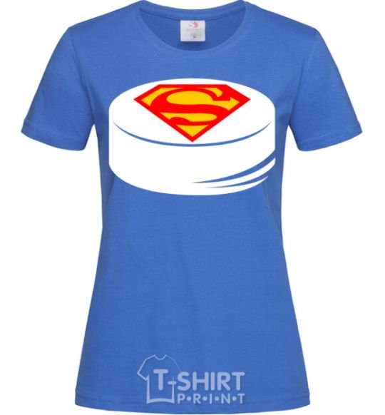 Women's T-shirt Superman's puck royal-blue фото