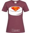 Women's T-shirt Superman's puck burgundy фото