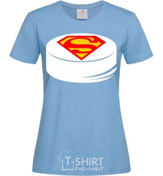 Women's T-shirt Superman's puck sky-blue фото