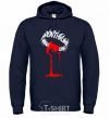 Men`s hoodie Iron throne win or die navy-blue фото