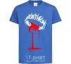 Kids T-shirt Iron throne win or die royal-blue фото