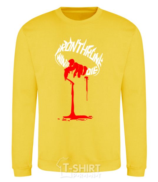 Sweatshirt Iron throne win or die yellow фото