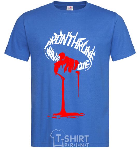 Men's T-Shirt Iron throne win or die royal-blue фото