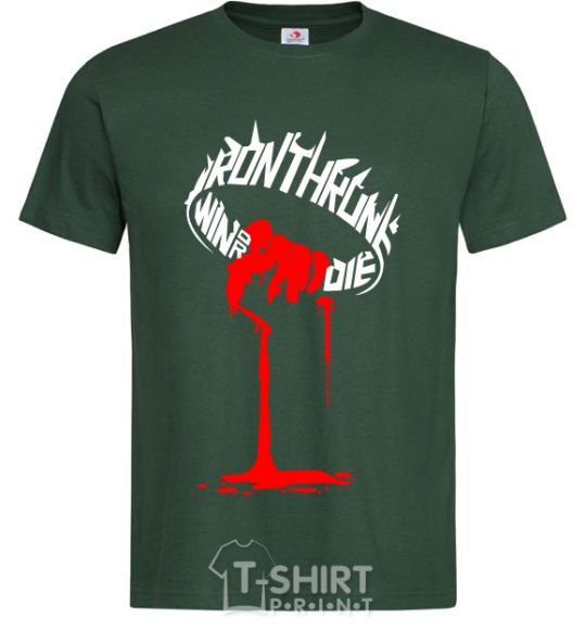 Men's T-Shirt Iron throne win or die bottle-green фото