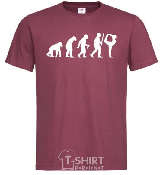 Men's T-Shirt Gymnastic evolution burgundy фото