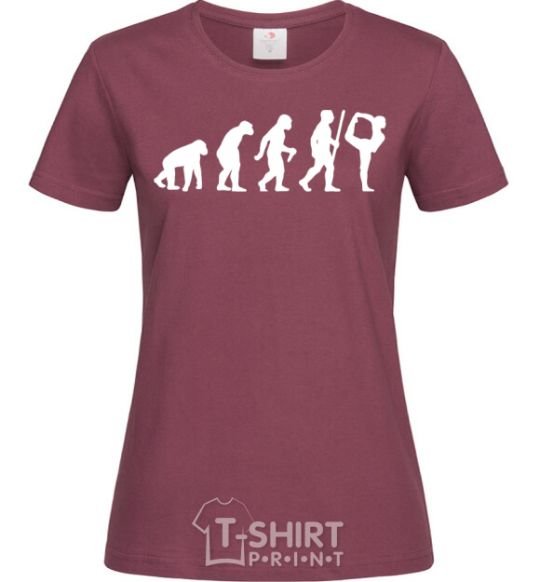 Женская футболка Gymnastic evolution Бордовый фото
