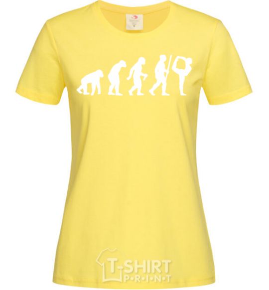 Женская футболка Gymnastic evolution Лимонный фото