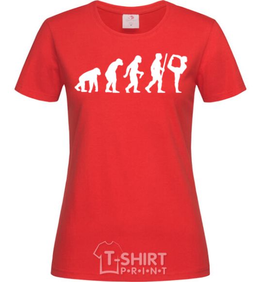 Женская футболка Gymnastic evolution Красный фото
