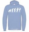 Men`s hoodie Gymnastic evolution sky-blue фото