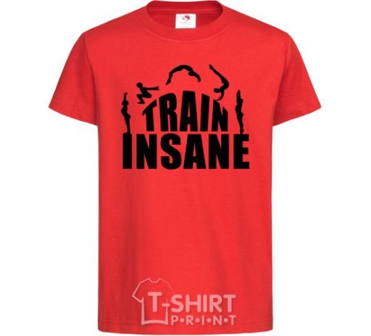 Детская футболка Train insane Красный фото