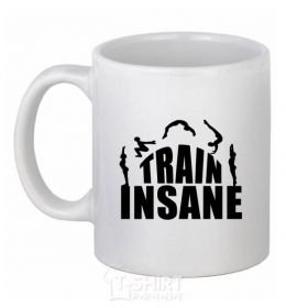 Ceramic mug Train insane White фото