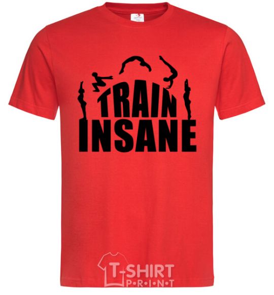 Мужская футболка Train insane Красный фото