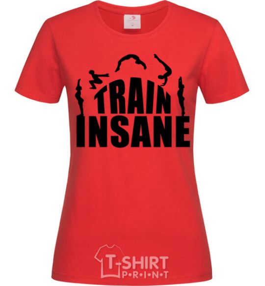 Женская футболка Train insane Красный фото