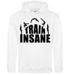 Men`s hoodie Train insane White фото