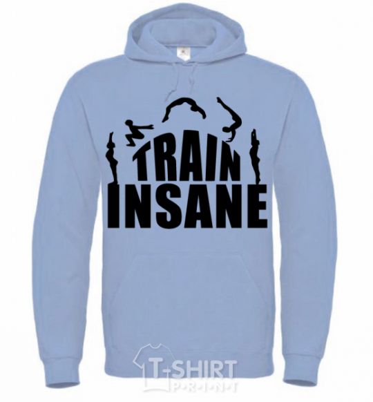 Men`s hoodie Train insane sky-blue фото