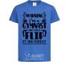 Детская футболка Warning i'm a gymnast Ярко-синий фото