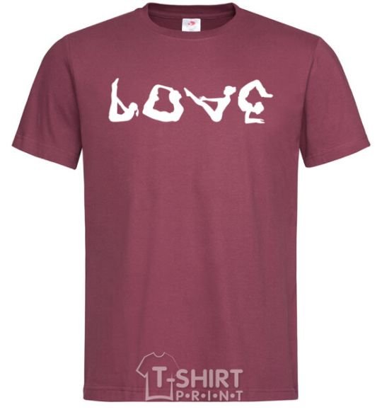 Men's T-Shirt Love gymnastic burgundy фото