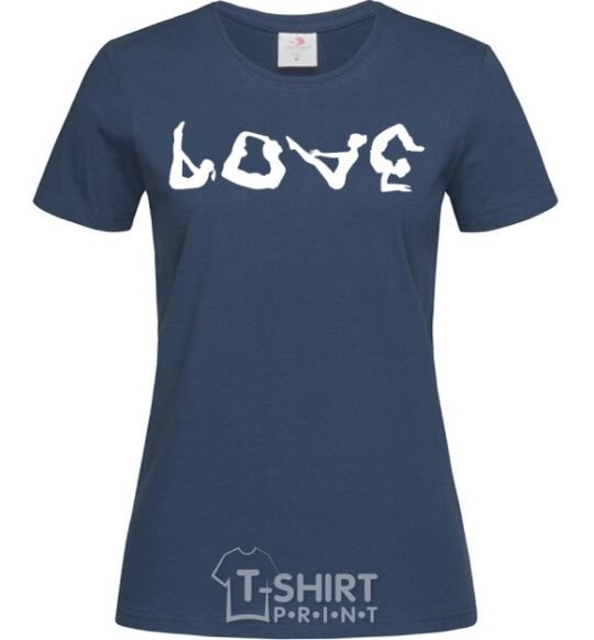 Women's T-shirt Love gymnastic navy-blue фото