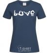 Women's T-shirt Love gymnastic navy-blue фото