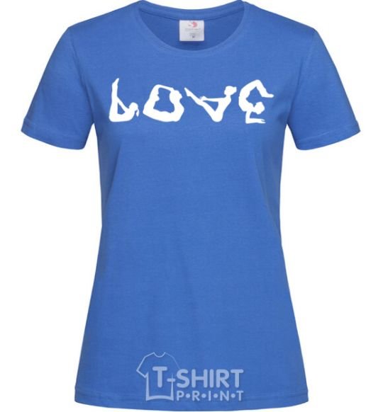 Women's T-shirt Love gymnastic royal-blue фото