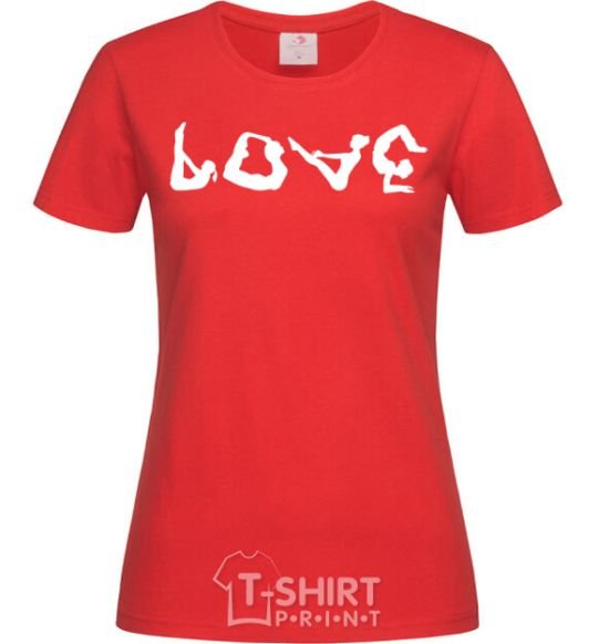 Women's T-shirt Love gymnastic red фото